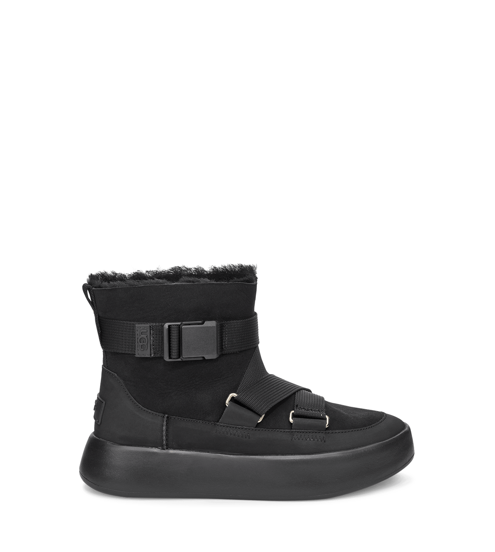 Ugg black buckle boots best sale